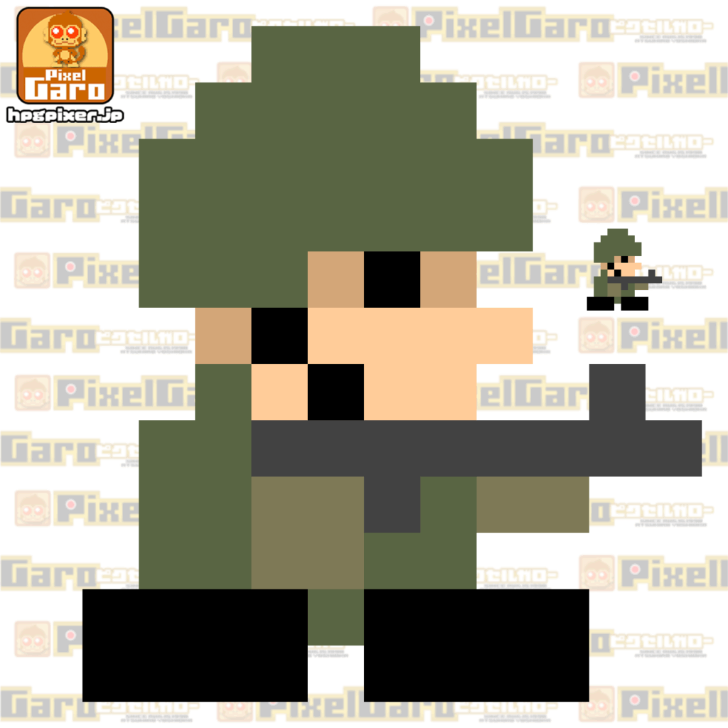 兵士のミニマムミニドット絵アイコン