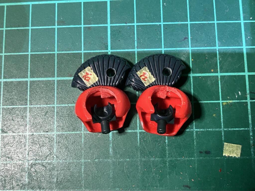 ビルバイン改造 膝関節と肩パーツ