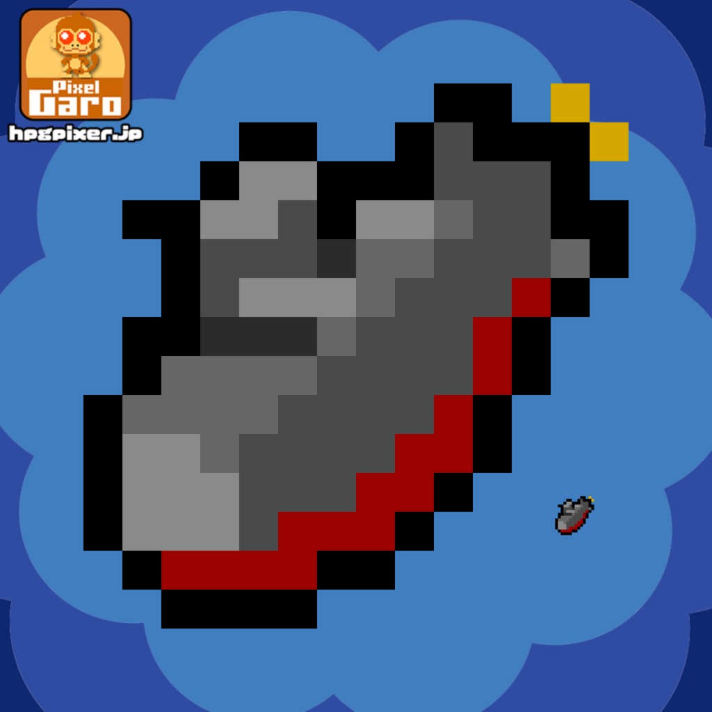 潜水艦のミニドット絵アイコン