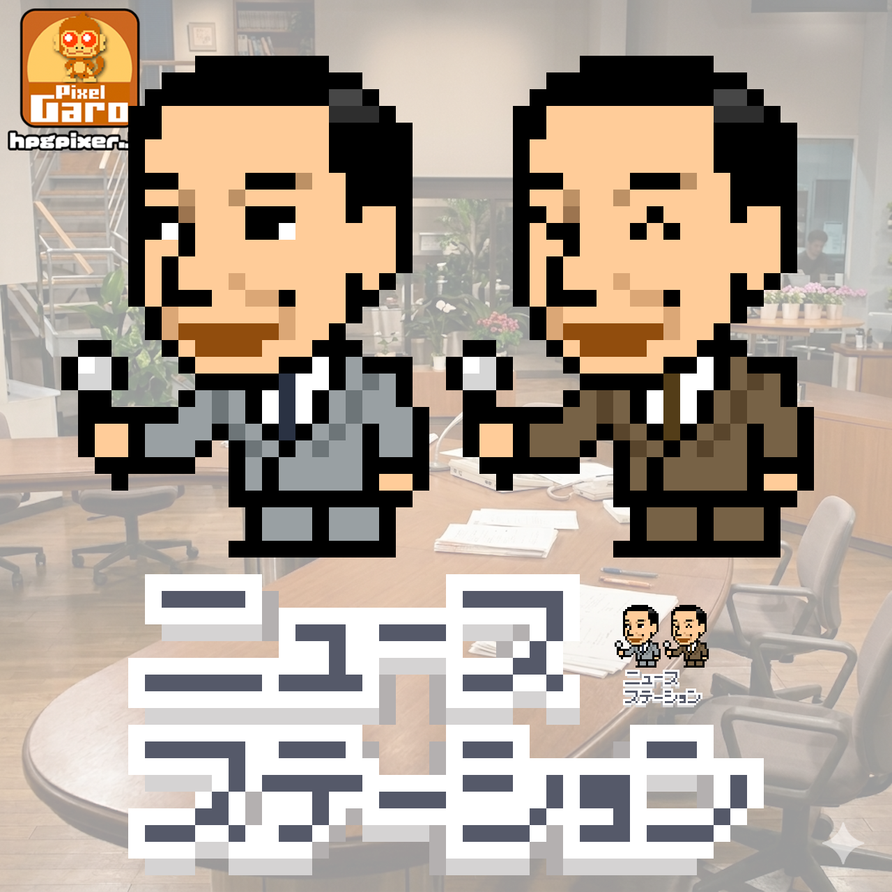 久米宏のドット絵アイコン アイキャッチ