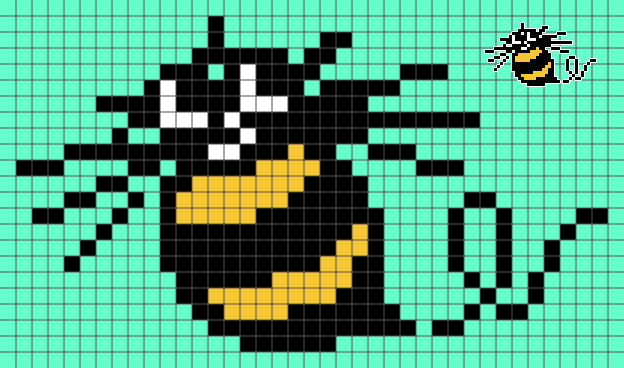 ハチ助のドット絵図案