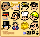 pixel art zip download Mini Character