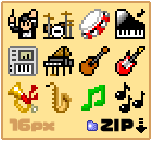 pixel art zip download Mini Music
