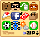 pixel art zip download 12×12px