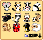 pixel art zip download Animal