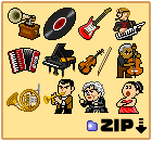 pixel art zip download Music
